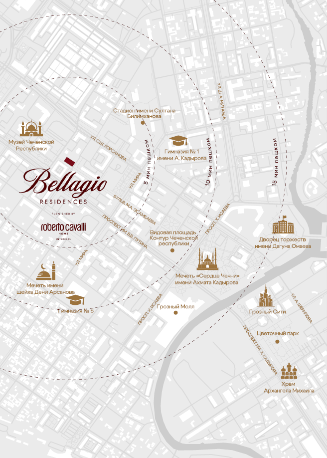 Карта расположения Bellagio Residences